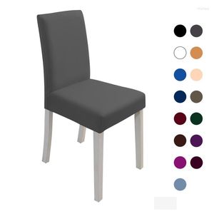Couvre-chaises Couleurs unie à couleurs spandex extensible pour la fête de mariage pour les meubles à manger multifonctionnels élastiques