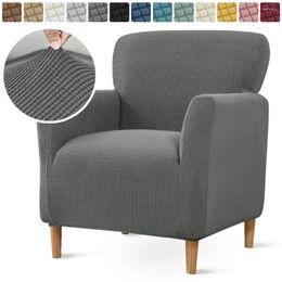 Couvre-chaise Solid Jacquard Single Seat Sofa Sofa Cover Spandex Elastic Scencover Living Lavable Polaire Polaire Plain