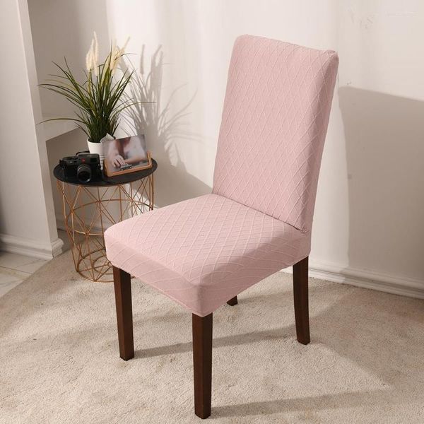 Housses de chaise Spandex couverture chaises de bureau coussins pour salle à manger jeu Stretch chambre décor à la maison mariage rose siège