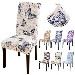 Housses de chaise en spandex, extensible, pour la maison, la salle à manger, élastique, imprimé floral, bureau, multifonctionnel, 1 pièce