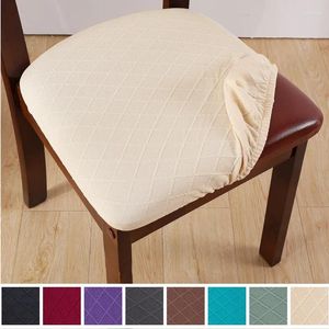 Couvre-chaise Couvre le coussin de coussin Jacquard Spandex Salle solide amovible sans dossier de meubles