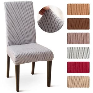 Couvre la chaise Spandex Jacquard Soild Color Stretch Meubles Protector Hlebcovers for Room Wedding Removable
