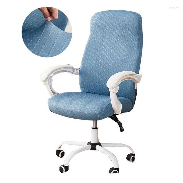 Fundas para sillas, cubierta de LICRA para Oficina, asiento giratorio antisuciedad para juegos de ordenador, sillón de escritorio Jacquard, funda antideslizante, Sillas De Oficina