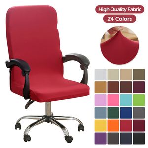 Fundas para sillas Spandex Office Stretch Gaming Chair Cover Color Sólido Sillas de computadora Cubiertas elásticas para sillas para el hogar 230823