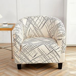 Stoelhoezen Spandex Print Sofa Cover Relax Setring Single Seater Club Couch Slipcover voor woonkamer Elastische fauteuil beschermer