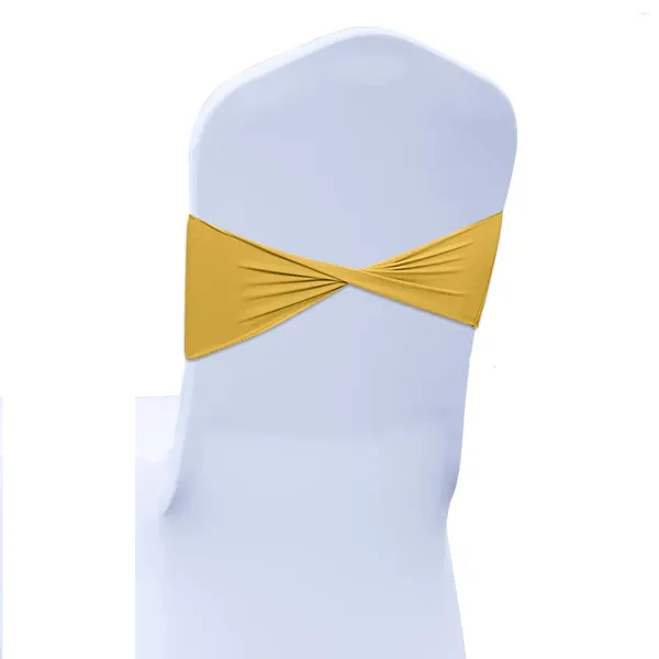 Silla cubre spandex sashes bow sash bandas elásticas corbatas sin hebilla para la boda y eventos decoración lycra control deslizante