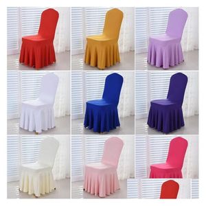 Couvre la chaise Spandex Blanc ER pour le banquet LL Drop livraison Home Garden Textiles Sashes Ottr0