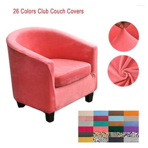 Stoelbedekkingen splitstijl fluwelen bankdeksel stretch fauteuil verwijderbare club slipcover vaste kleur kuip