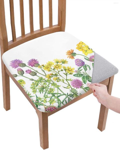 Couvre-chaise Spring Flower Daisy Butterfly Soutr Cushion Stretch Dining Cover Covers for Home El Banquet Living Room