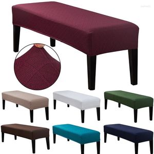 Fundas para sillas Asiento cuadrado Spandex Banco de piano Funda elástica Suave Rectangular larga Cubierta de taburete Decoración