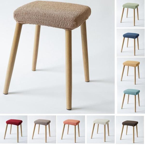 Cubiertas de silla Cubierta de taburete cuadrado Inicio Algodón Elástico Protector de sala de estar Protección contra el polvo de madera