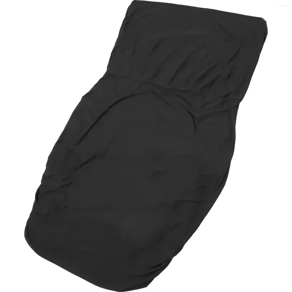 Fundas para sillas Funda elástica para sofá sin brazos, reclinable, cama estampada de color sólido (negro), decoración para sala de estar, decoración de dormitorio, poliéster