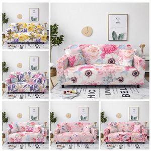 Stoelbedekkingen Stretch Flower Corner Sofa Cover All-Inclusive Funda Chaise Lounge Couch L-vormig 1/2/3/4 zeur Fundas