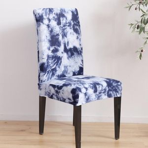 Stoelhoezen stretch korte elastische slipcover met graffiti bedrukt patroon stoelbeschermer deksel voor thuisfeestdecoratie