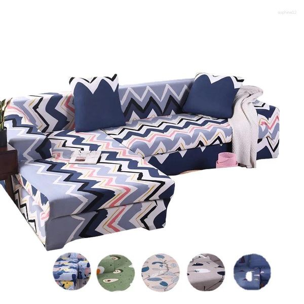 Fundas para sillas Funda de sofá elástica Esquina en forma de L elástica para sala de estar 1/2/3/4 plazas Chaise Longue Protector Slipcover