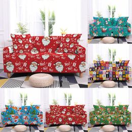 Stoelbedekkingen Stretch Sofa Cover Elastic Xmas Doll Couch 1/2/3/4 Seater Anti-Slip Protector For Living Room Decor Christmas Gifts