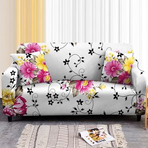 Housses de chaise Stretch housse de canapé fleur imprimé élastique housse de canapé pour coin sectionnel canapé forme canapés housse 230627