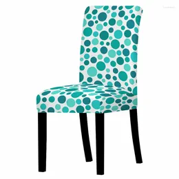 Couvre-chaise Stretch Spandex Cover Géométrique Print Dining Dining Anti-Dirty Scecover Office Seat