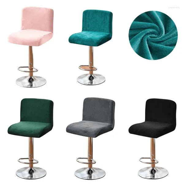 Couvre-chaises Stretch Velvet Bar Cover Couleur Couleur Courts courts CHAIRES DU TÉLÉMATION SEMPLIQUE ÉLASTIQUE POUR LA CAPEIN DE ROOM DANS