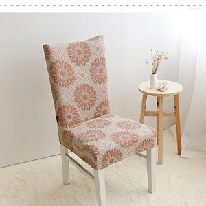 Couvre-chaise extensible couverture d'ordinateur tissu jacquard siamois grande fleur ronde bureau salon 2 couleurs