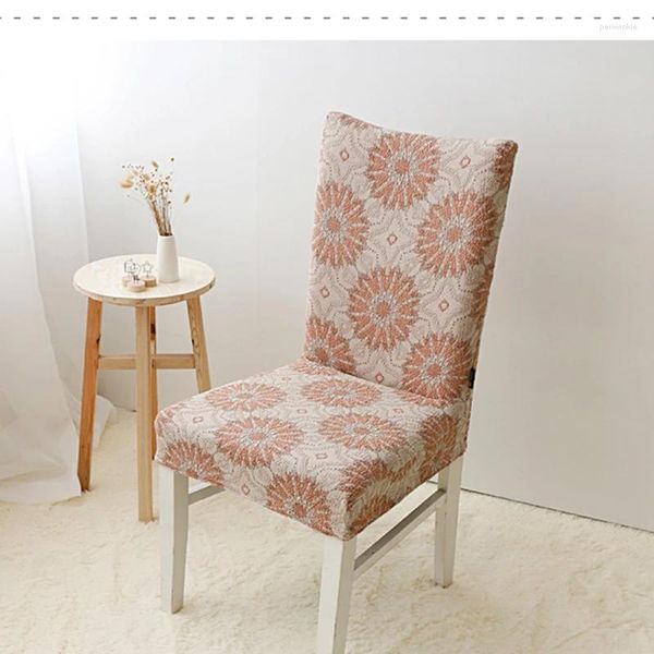 Couvre-chaises étirées couvercle floral jacquard tissu siamois grand fleur ronde fleurie salon 2 couleurs