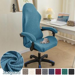 Couvre-chaise Stripe Jacquard Game Cover pour Office Internet Cafe Solid Decor Computer Account Gaming Selon avec housses 1set