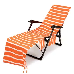 Couvriers de chaise à rayures en microfibre sable salon de plage serviette de plage serviette de bain chair de soleil