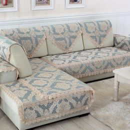 Stoelhoezen Stijlvolle Chenille Jacquard Sofa Cushion Cover Set Combinatie Kit Bank voor Sofas Slipcovers Woonkamer