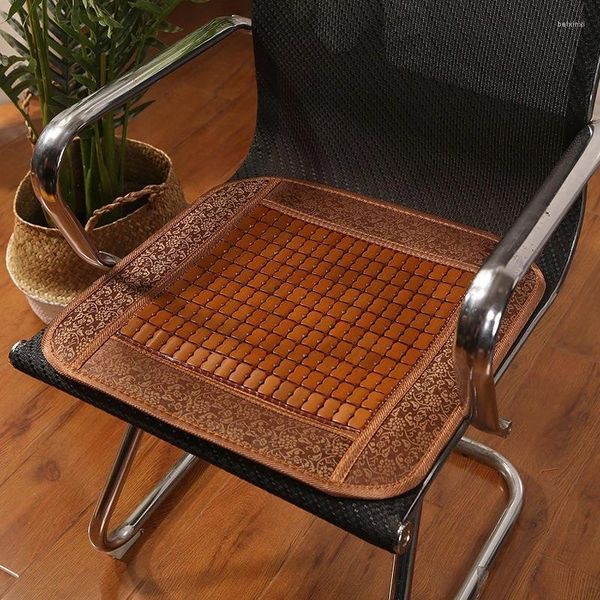 Housses de chaise été Mahjong tapis coussin de siège ordinateur de bureau bambou antidérapant voiture dos frais