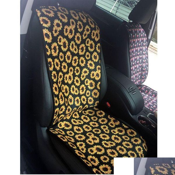 Housses de chaise tournesol cactus léopard rayures néoprène antidérapant siège de voiture ER SBR nouveau coussin portable en gros Lx2266 livraison directe maison Ga Dhuut