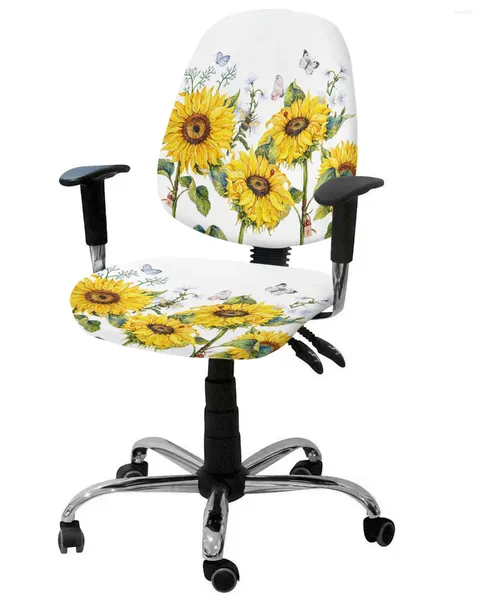 Couvre-chaise Couvre du tournesol fleur papillon abe