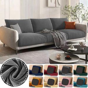 Cubiertas de silla Súper suave Velvet Cubierta de sofá de lujo Cubierta de muebles de cojín de colchón liso Protector de spandex en forma de L mascotas