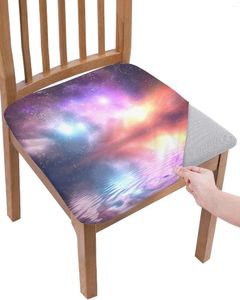 La chaise couvre la mer sous les étoiles Starry Sky Seat Cushion Stretch Stretch Dining Cover Covers for Home El Banquet Living Room