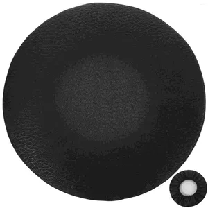 Fundas para sillas Taburete elástico grueso Funda para cojín de asiento Taburete práctico Protector redondo para tienda en casa - Negro (diámetro 30 cm)