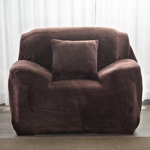 Housses de chaise en tissu peluche épais, ensemble de housses de canapé élastiques pour 1, 2, 3 et 4 places, pour salon, serviette de chaise, 1 pièce, 230209