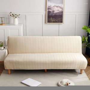 Stoelbedekkingen dikke pluche futon deksel stretch armloze bank bedstopcover zachte bank elastische bodem functie