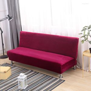 Housses de chaise épaisse en peluche Spandex, housse de canapé-lit tout compris sans accoudoir, canapé pliant, meubles de Patio, 2 tailles