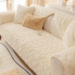 Housses de chaise épaissie en peluche housse de canapé doux chaud fausse fourrure canapé antidérapant siège housse pour salon Futon inclinable protecteur