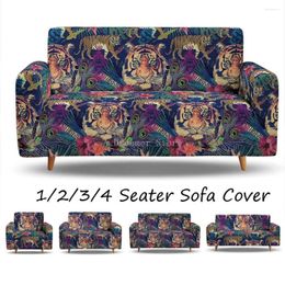 Cubiertas de silla Tigre Tigre Elástico Cover Stretch Animal Couch Couch para sala de estar All-Cover Polshed Slip-Slip-Slip-Slip-Slip-Slip-1/2/3/4