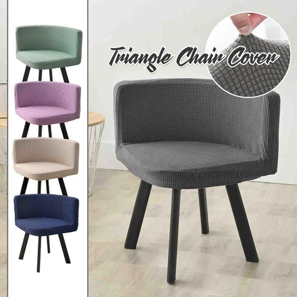 Couvre-chaise Triangle Cover Elastic entièrement emballé courbe épaissis épaissis Washable Contrack Integrated Home Restaurant semi-cercle semi-cercle