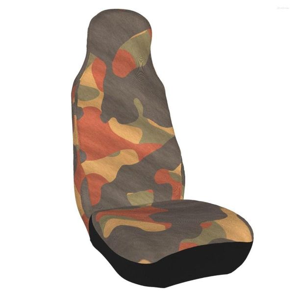 Fundas para sillas Funda de asiento delantero de camuflaje universal Decorar cojines de automóvil para evitar manchas para SUV