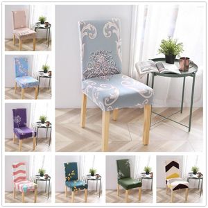 Housses de chaise impression universelle Spandex Stretch élastique Polyester housses amovibles maison fête de mariage cuisine salle à manger
