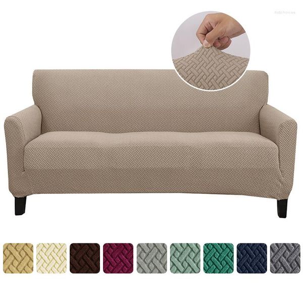 Housses de chaise taille universelle 1/2/3/4 siège polaire tissu housse de canapé élastique extensible canapé étui pour salon
