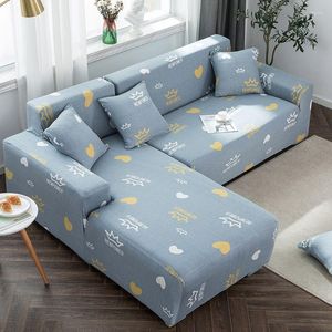 Housses de chaise Housse de canapé universelle Full Elastic All Season Fabric Pad en forme de L Acheter deux pièces