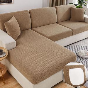 Housses de chaise Universal Sofa Cover Wear High Elastic Non Slip Polyester Furniture Clips Couch Dog For