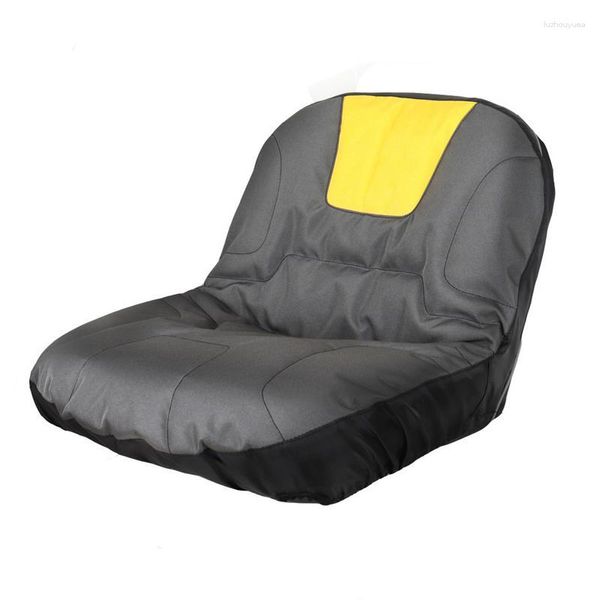 Housses de chaise Housse de siège de tracteur universelle Coussin de confort rembourré 2 Coussin de tondeuse à gazon de poche en maille de rangement antidérapant respirant