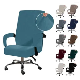 Housses de chaise housse de fauteuil en velours dossier ordinateur housses rotatives épaissies élastique amovible anti-poussière