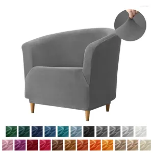 Couvre-chaise Club Velvet Club Fracchairs Bain de bain élastique Soas Sofa Scela Coup de canapé Couper Couvre Couleur Couleur solide Couleur solide