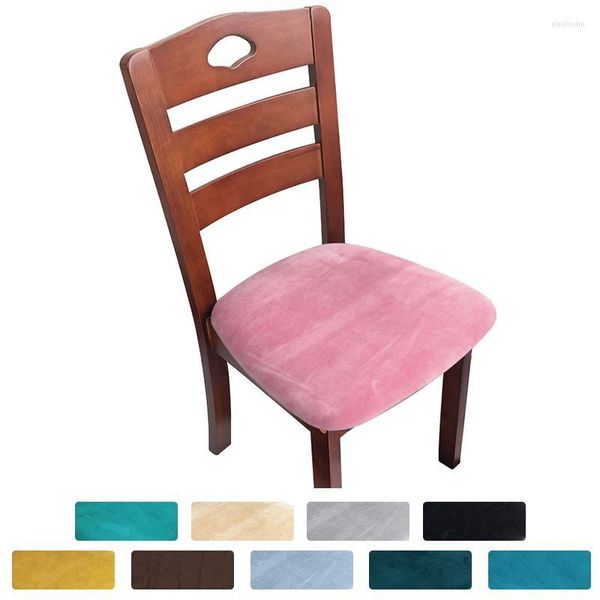 Housses de chaise en tissu velours, housse de coussin, haute élasticité, coulissante, détachable, adaptée au Banquet El, salle à manger, salon