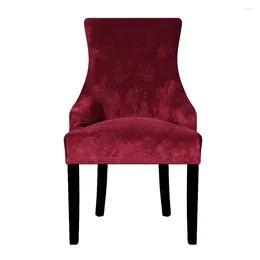 Housses de chaise en tissu velours, Style européen, bras incliné, grande taille, dossier à ailes, siège King, lavable et amovible